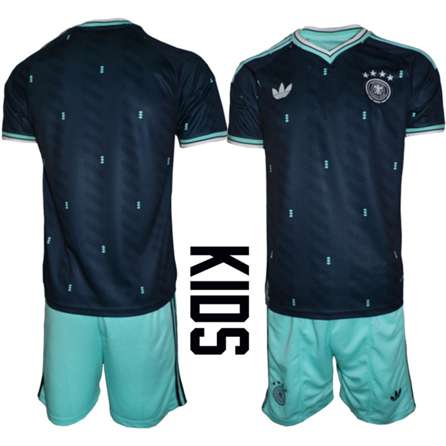 Youth Navy Germany Blank 2026 Away Soccer Jersey Suit